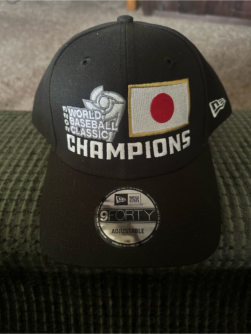 New Era Black 9FORTY World Baseball Classic Champions Hat - Japan Flag